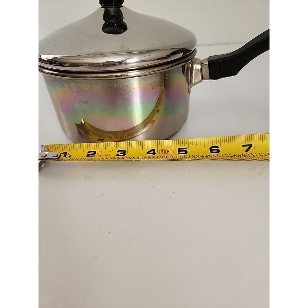 Vintage Farberware 1 QT Saucepan Aluminum Clad Stainless Steel w/ Lid - Picture 8 of 8
